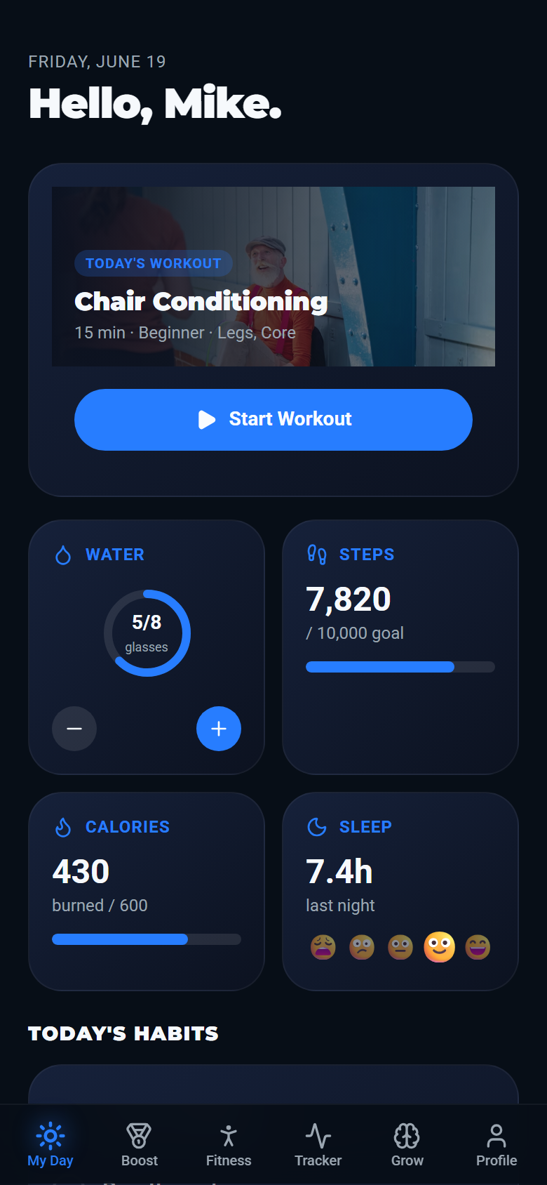 My Day screen