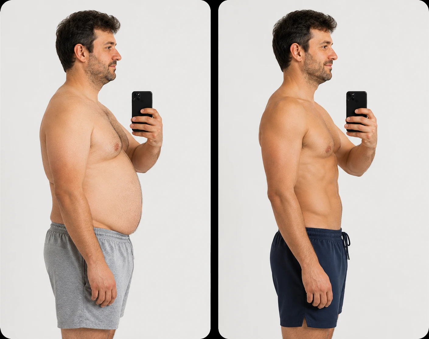 Before and after transformation