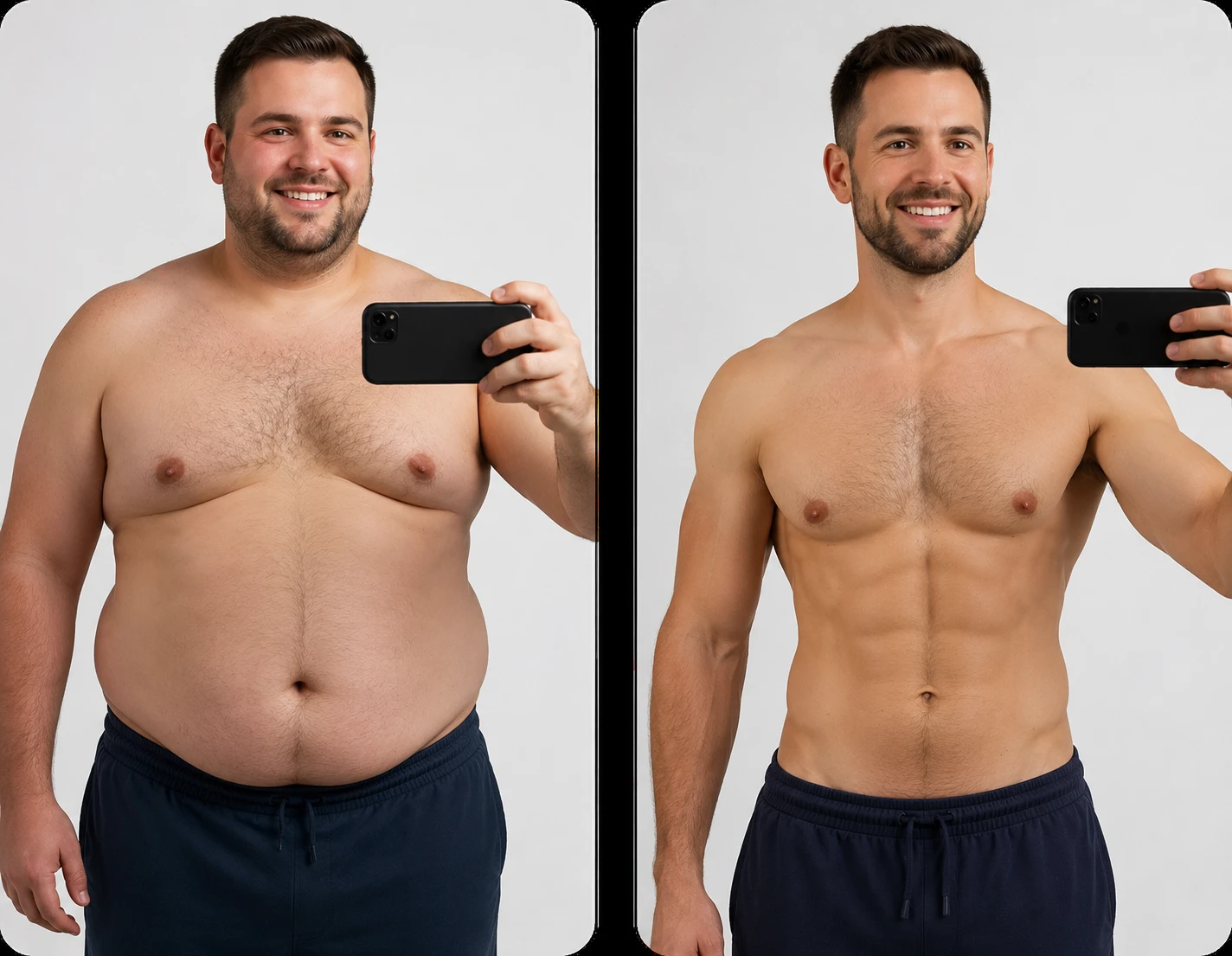 Before and after transformation